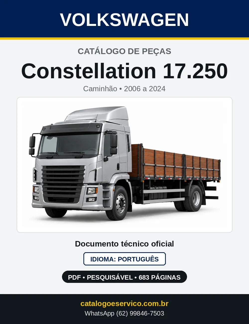 Catálogo de Peças VW Constellation 17.250 (2006 a 2024) — capa