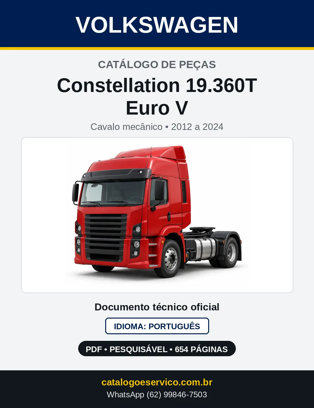 Catálogo de Peças VW Constellation 19.360T Euro V (2012 a 2024) — capa