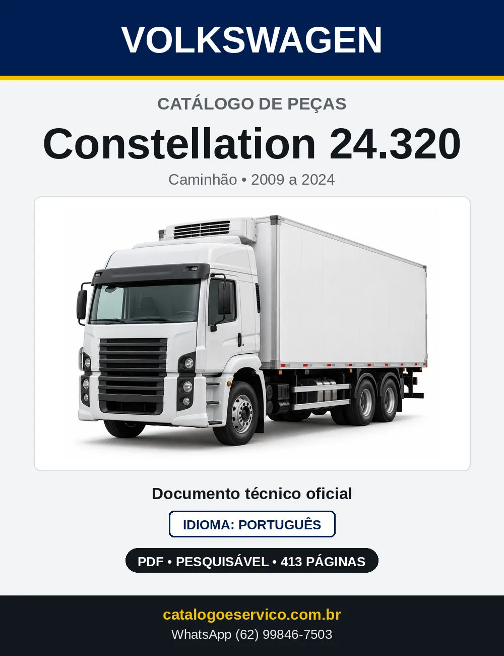 Catálogo de Peças VW Constellation 24.320 (2009 a 2024) — capa
