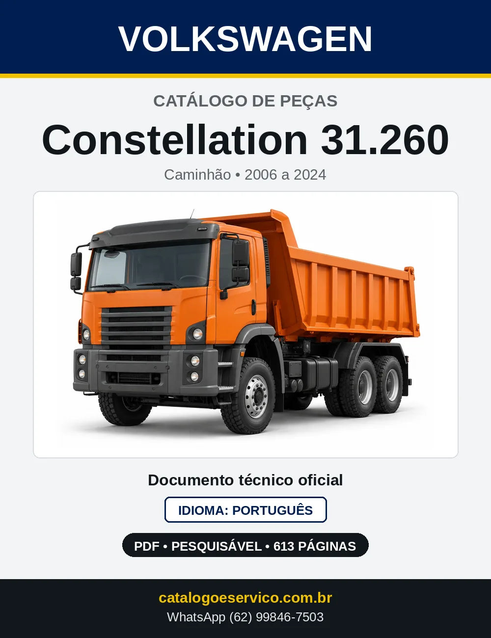 Catálogo de Peças VW Constellation 31.260 (2006 a 2024) — capa