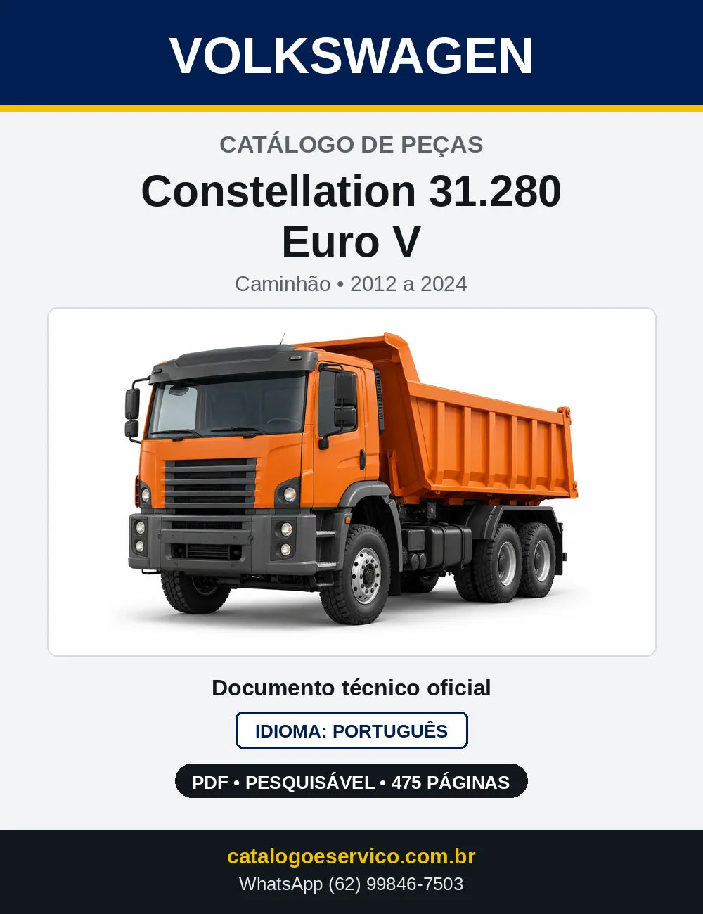 Catálogo de Peças VW Constellation 31.280 Euro V (2012 a 2024) — capa
