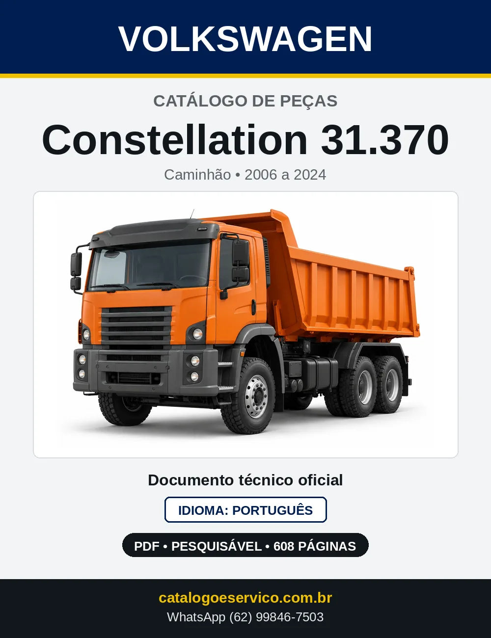 Catálogo de Peças VW Constellation 31.370 (2006 a 2024) — capa