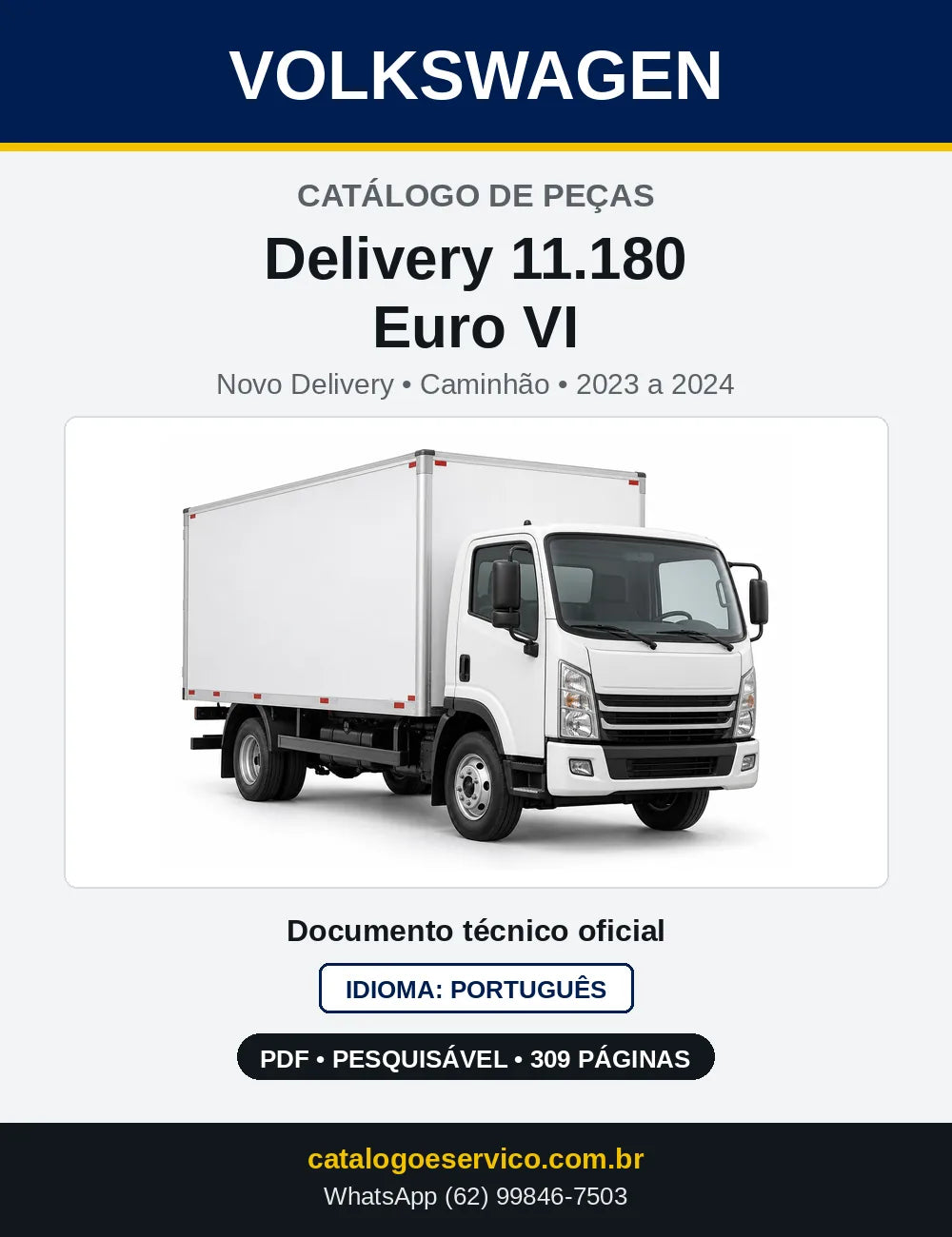 Catálogo de Peças VW Delivery 11.180 Euro VI (Novo Delivery) (2023 a 2024) — capa