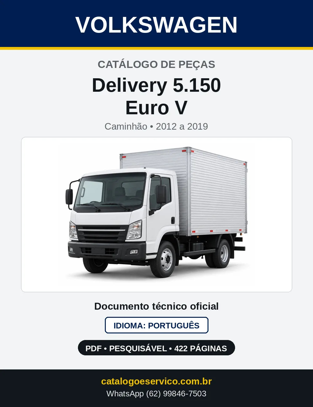 Catálogo de Peças VW Delivery 5.150 Euro V (2012 a 2019) — capa