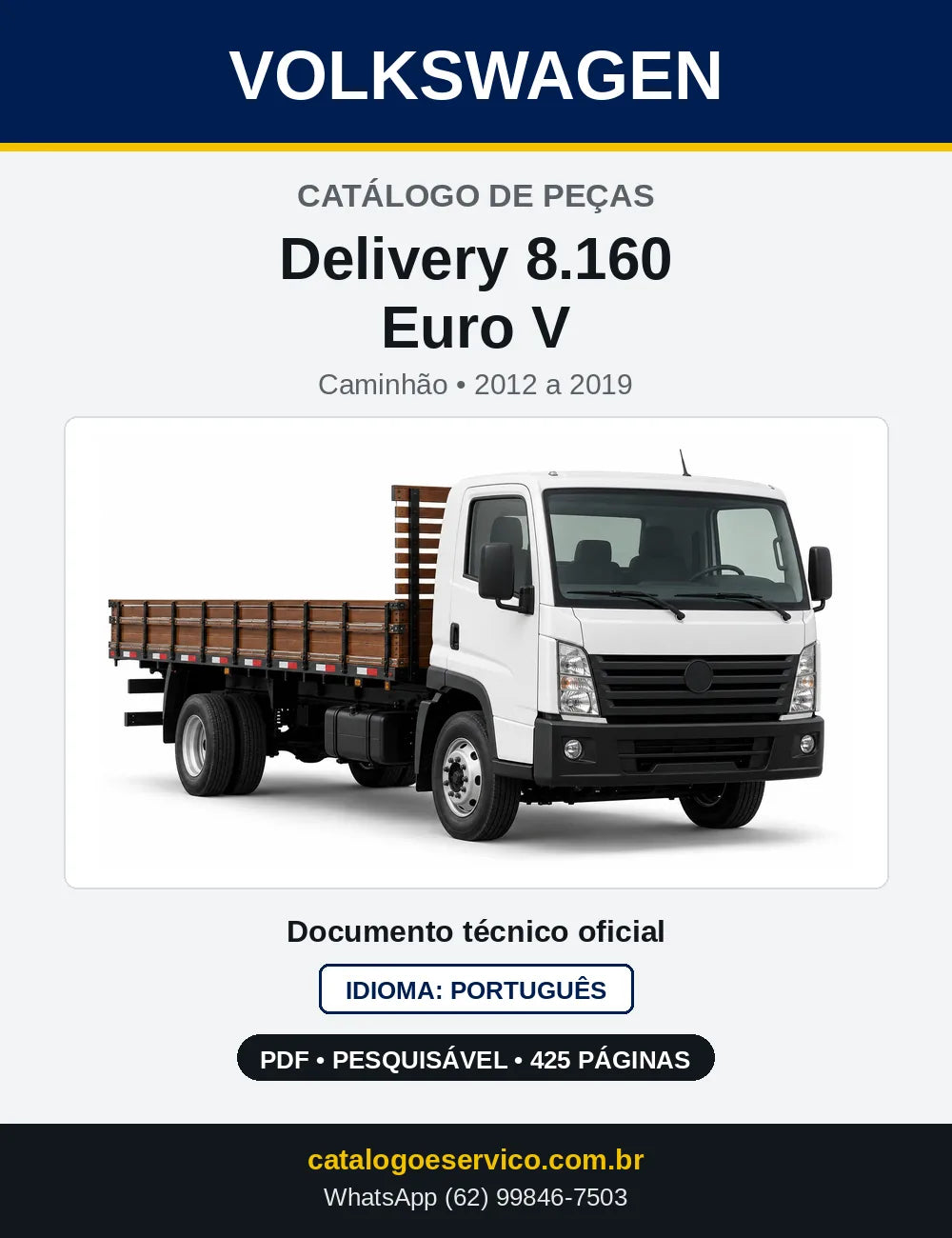 Catálogo de Peças VW Delivery 8.160 Euro V (2012 a 2019) — capa