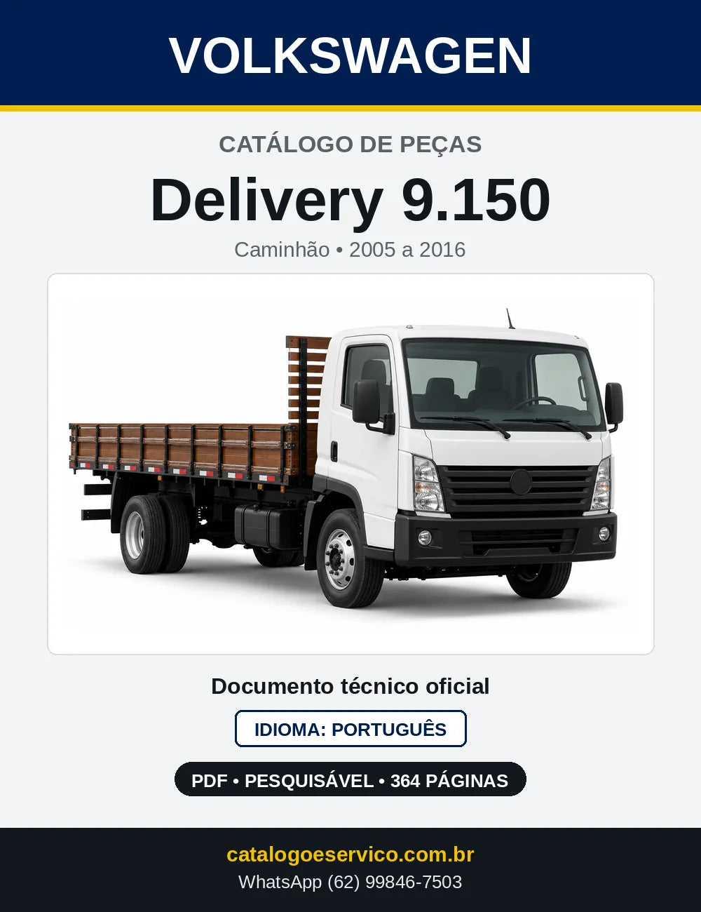 Catálogo de Peças VW Delivery 9.150 (2005 a 2016) — capa