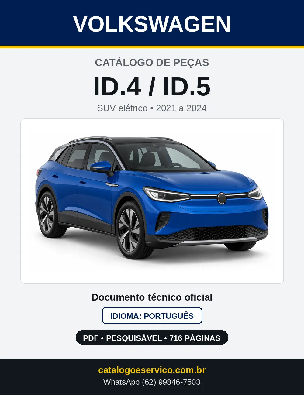 Catálogo de Peças VW ID.4 / ID.5 (2021 a 2024) — capa