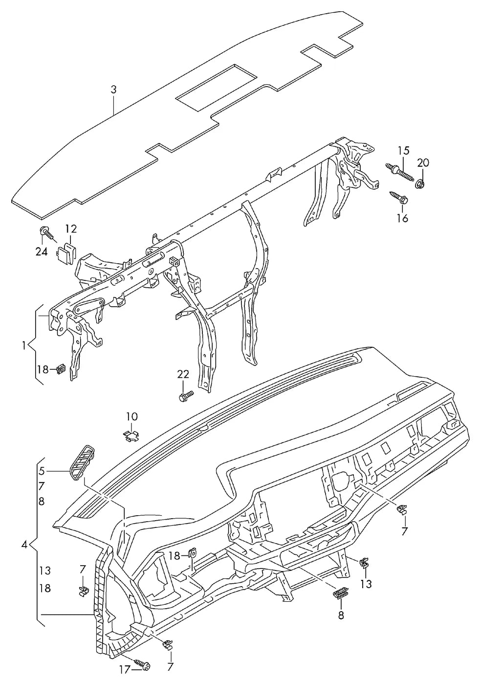 Vista explodida 3 do catálogo de peças VW Nivus