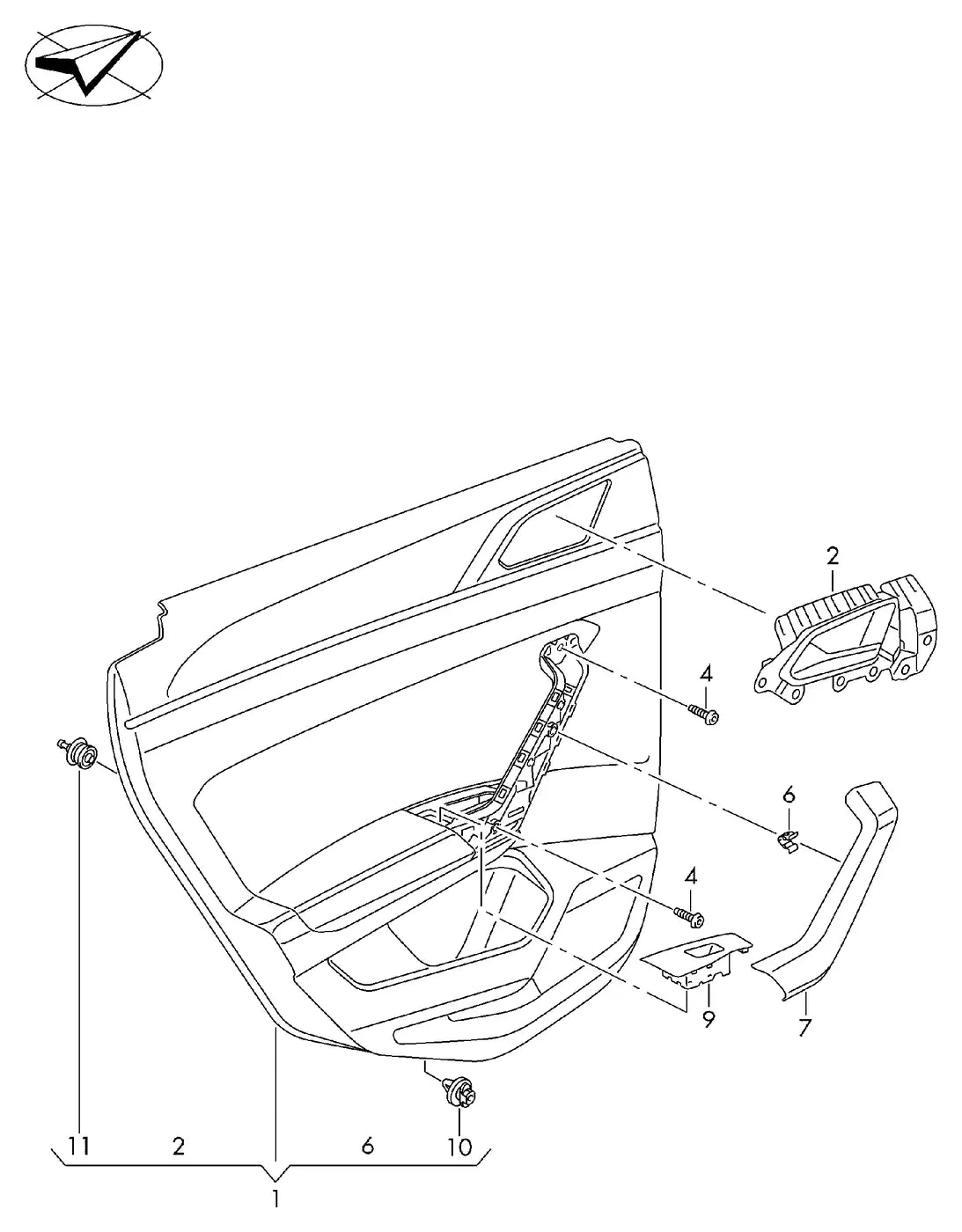 Vista explodida 4 do catálogo de peças VW Polo