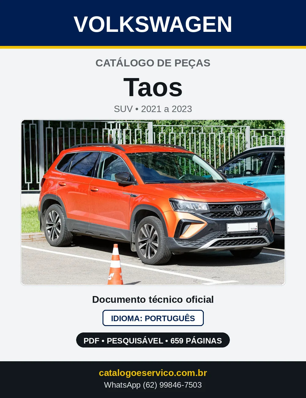 Catálogo de Peças VW Taos (2021 a 2023) — capa