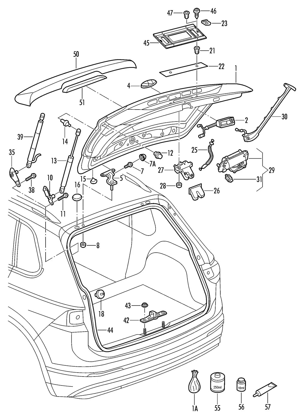 Vista explodida 4 do catálogo de peças VW Tiguan Allspace