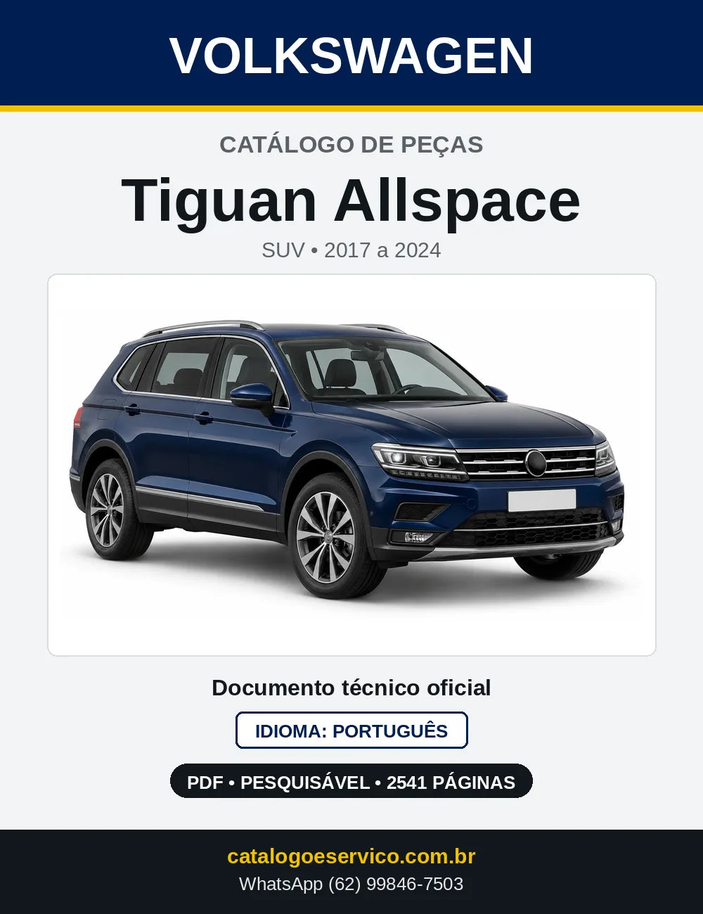 Catálogo de Peças VW Tiguan Allspace (2017 a 2024) — capa