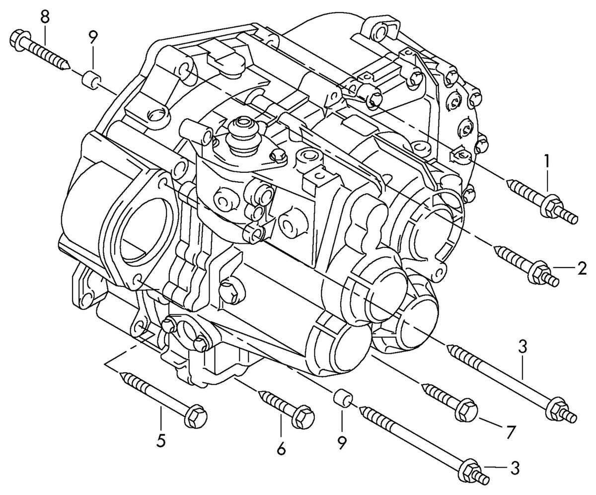Vista explodida 1 do catálogo de peças VW Tiguan