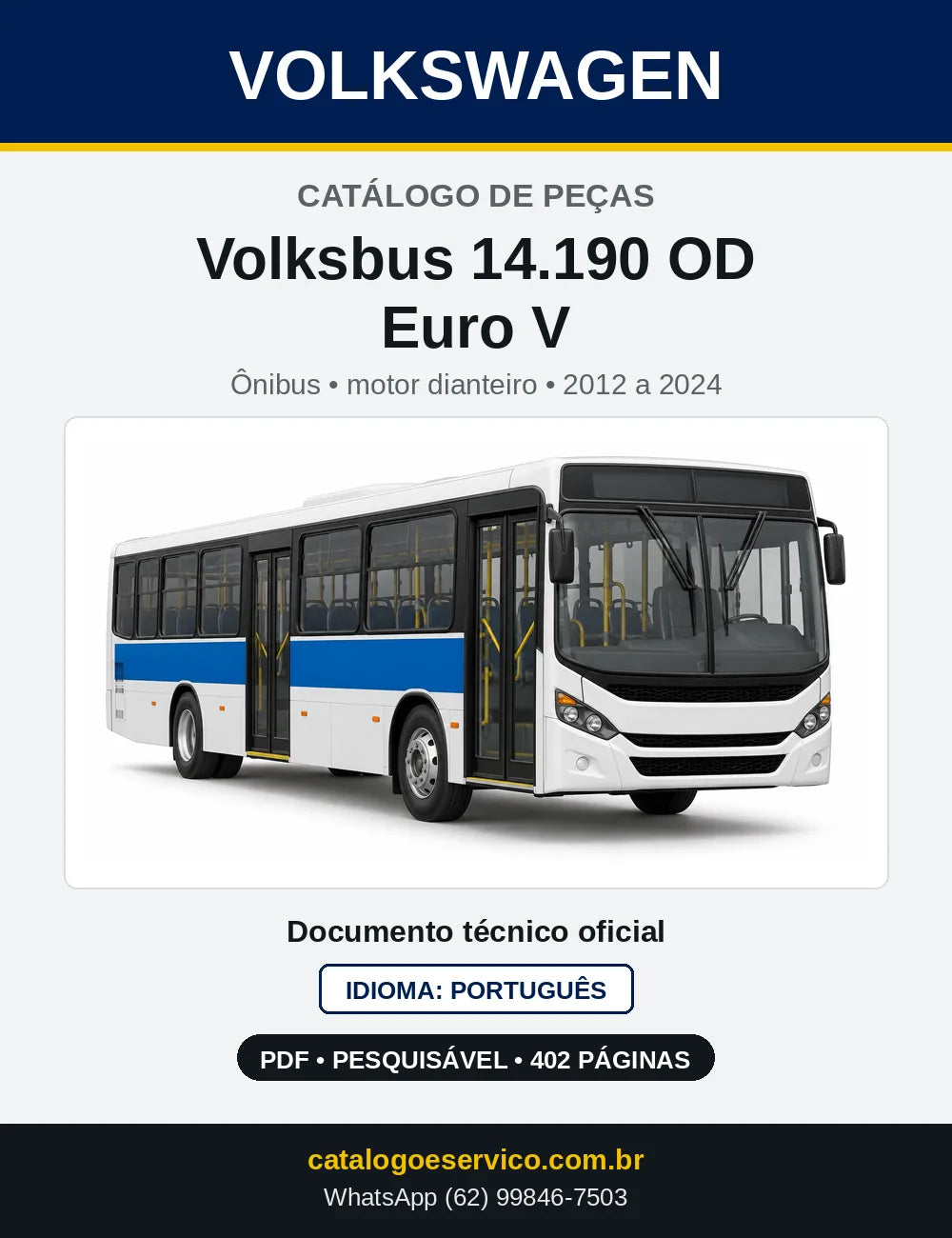 Catálogo de Peças VW Volksbus 14.190 OD Euro V (2012 a 2024) — capa