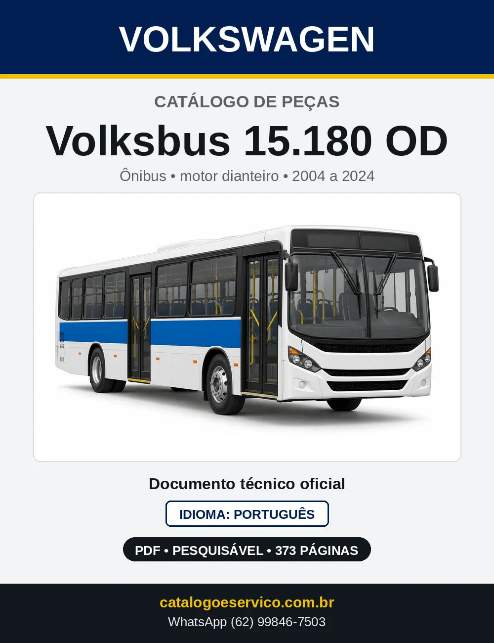 Catálogo de Peças VW Volksbus 15.180 OD (2004 a 2024) — capa