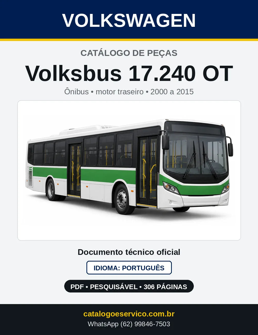Catálogo de Peças VW Volksbus 17.240 OT (2000 a 2015) — capa