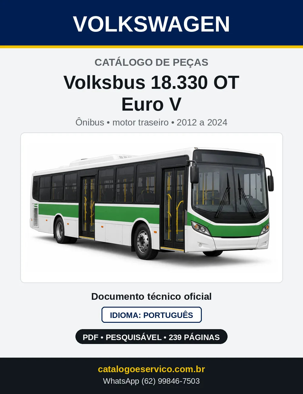 Catálogo de Peças VW Volksbus 18.330 OT Euro V (2012 a 2024) — capa