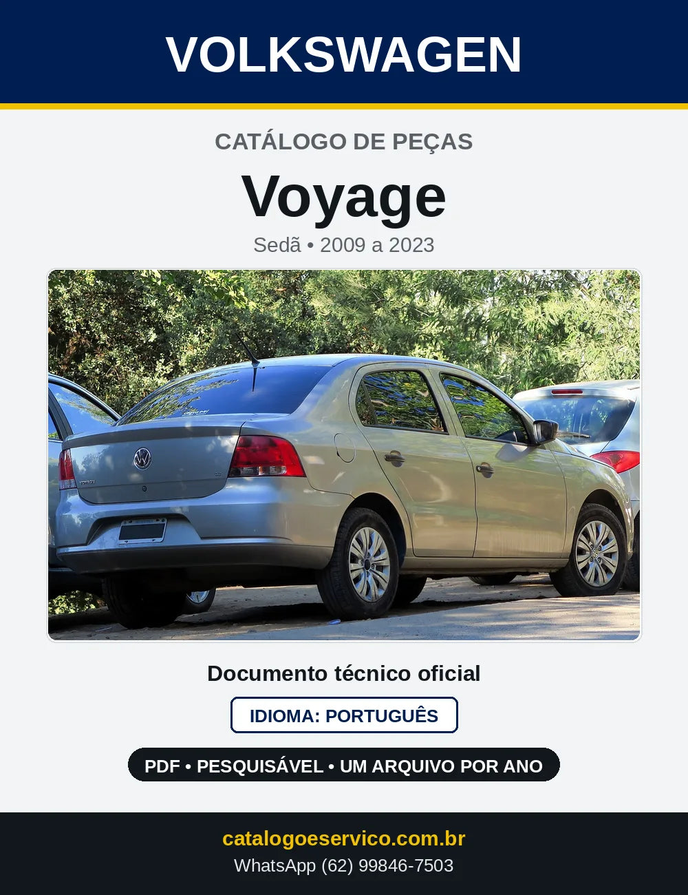 Catálogo de Peças VW Voyage (2009 a 2023) — capa