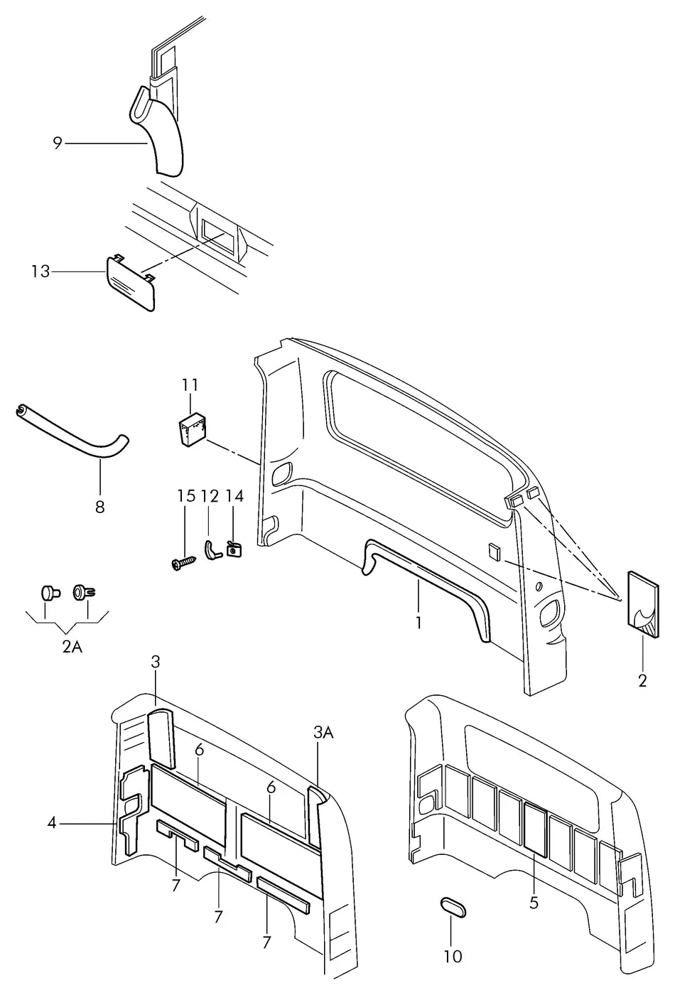Vista explodida 4 do catálogo de peças VW Worker 8.120