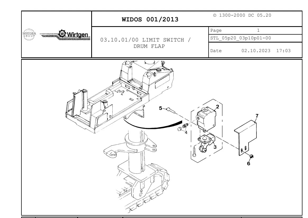 Catálogo de Peças WIRTGEN 1300-2000 DC — vista interna 3