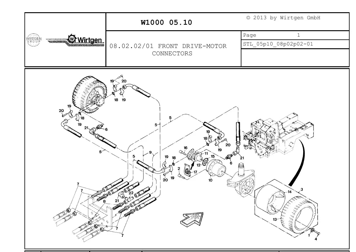 Catálogo de Peças WIRTGEN W 1000 — vista interna 3