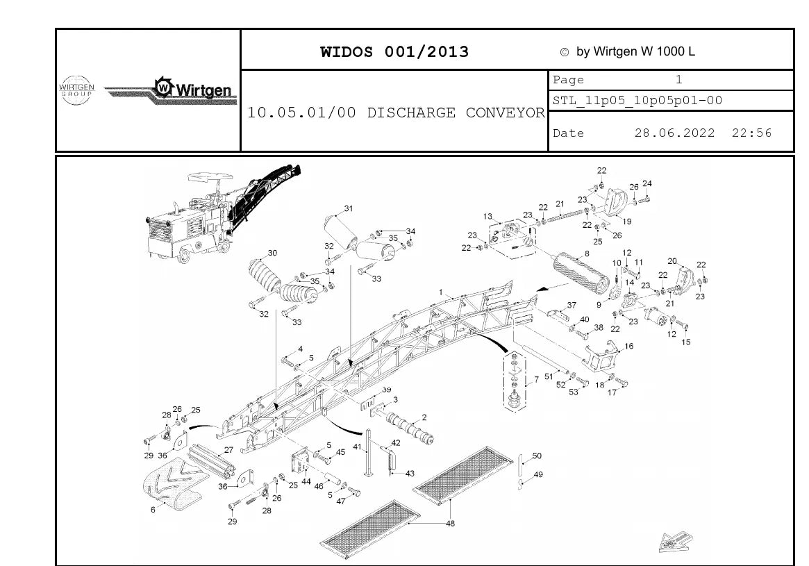 Catálogo de Peças WIRTGEN W 1000 L — vista interna 2