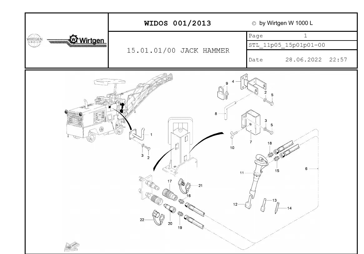 Catálogo de Peças WIRTGEN W 1000 L — vista interna 3