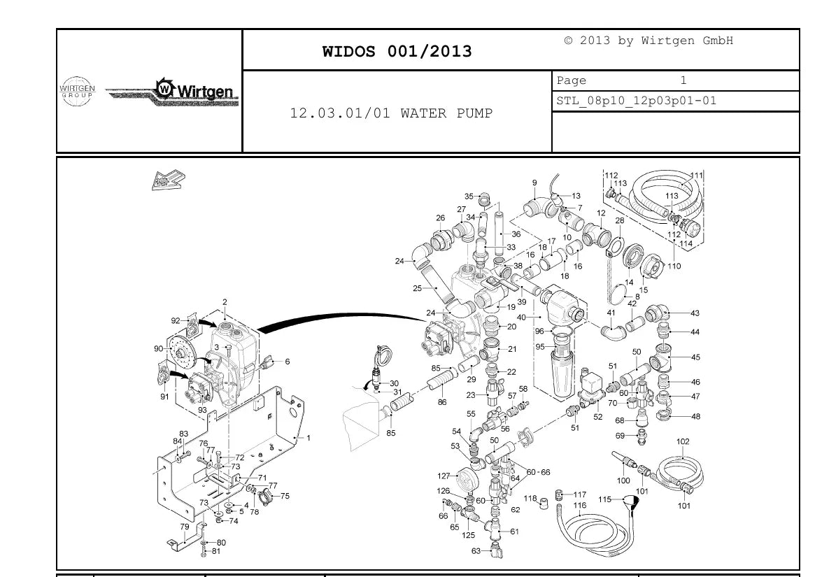 Catálogo de Peças WIRTGEN W 100 F / W 120 F / W 130 F — vista interna 2
