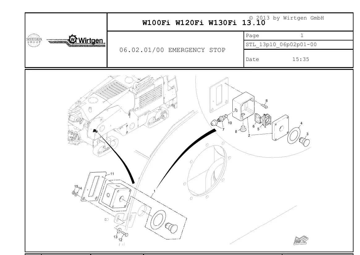 Catálogo de Peças WIRTGEN W100Fi / W120Fi / W130Fi — vista interna 4