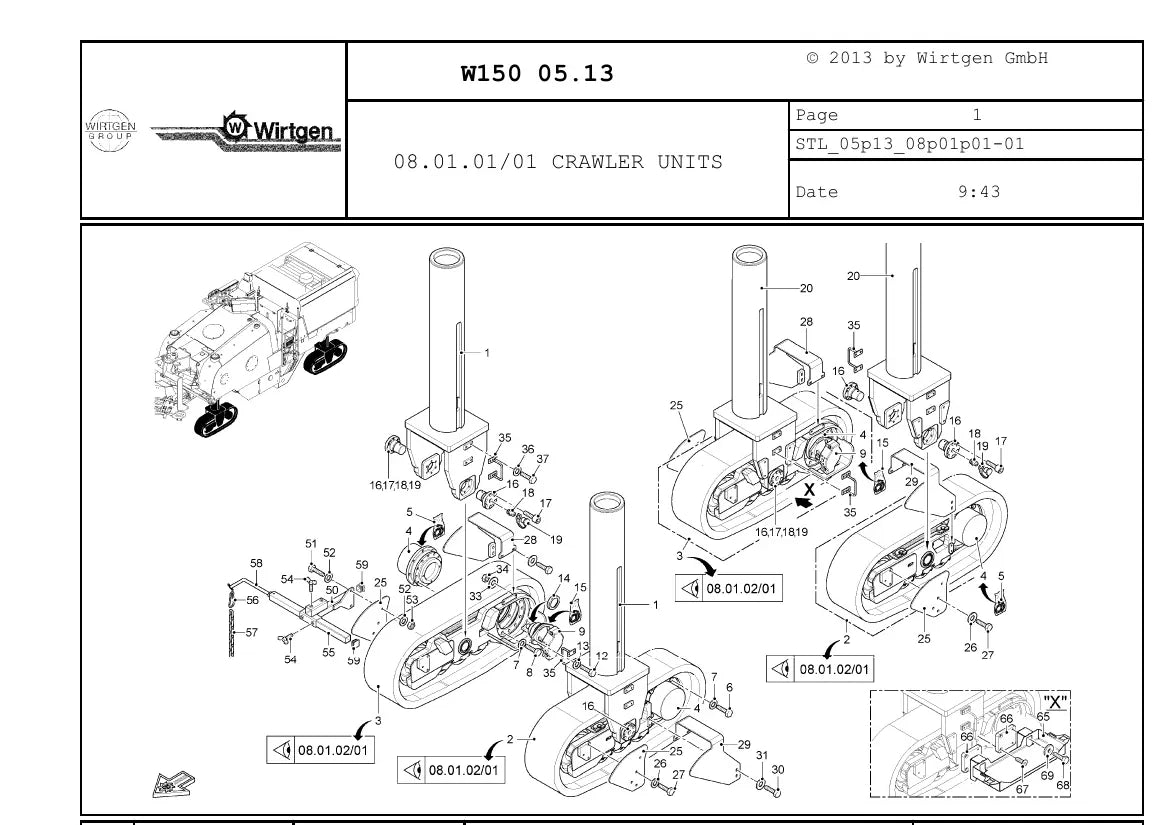 Catálogo de Peças WIRTGEN W 150 — vista interna 3