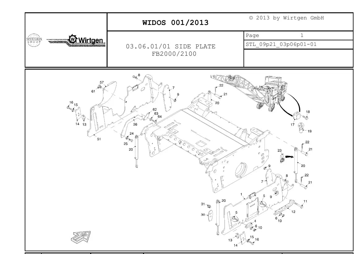 Catálogo de Peças WIRTGEN W 2100 — vista interna 2