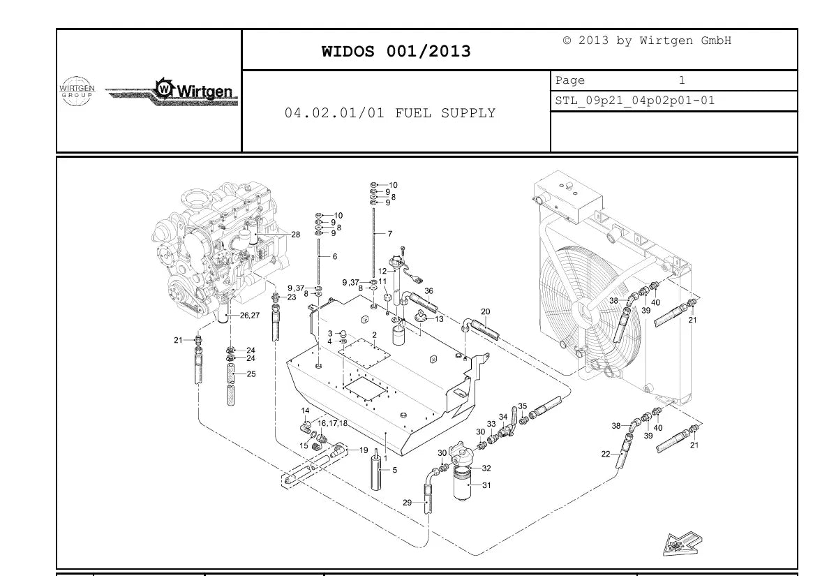 Catálogo de Peças WIRTGEN W 2100 — vista interna 3