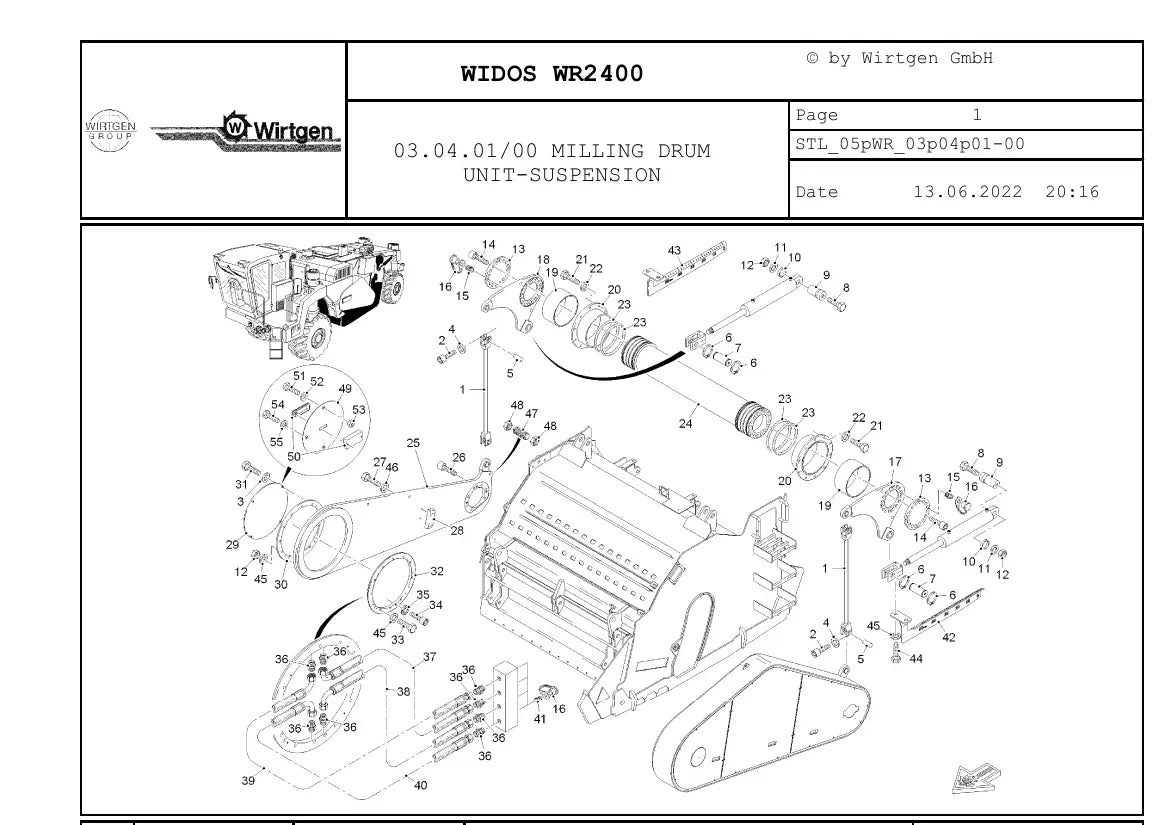 Catálogo de Peças WIRTGEN WR 2400 — vista interna 3