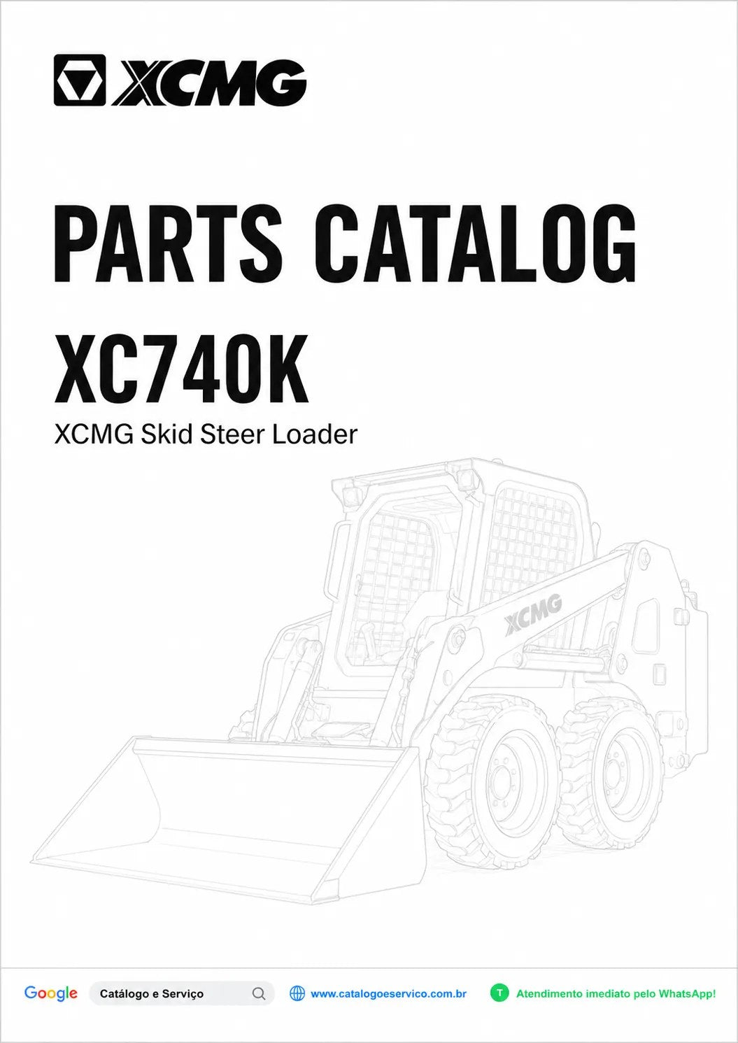 Catálogo de Peças XC740K XCMG Minicarregadeira