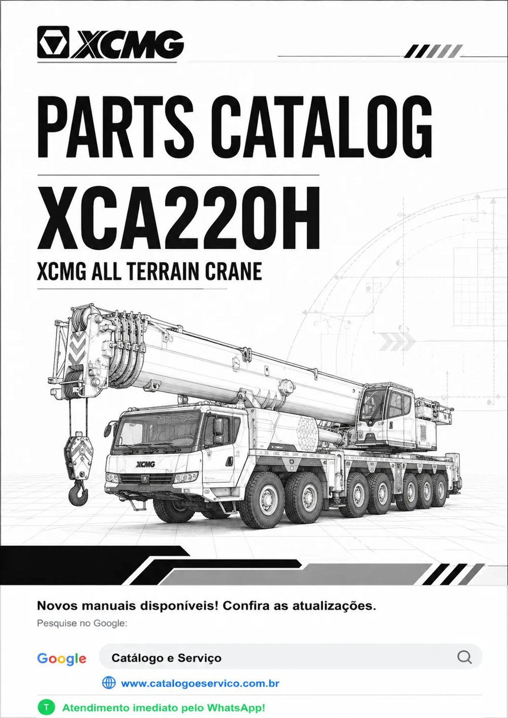 Catálogo de Peças XCA220H XCMG Guindaste All Terrain
