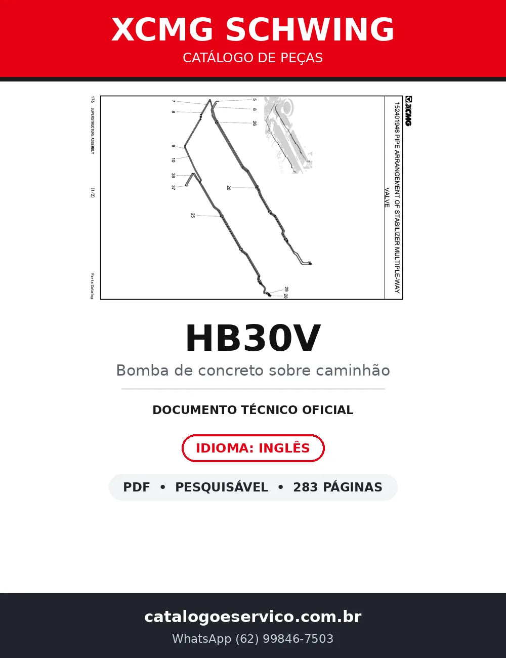 Catálogo de Peças XCMG Schwing HB30V — capa