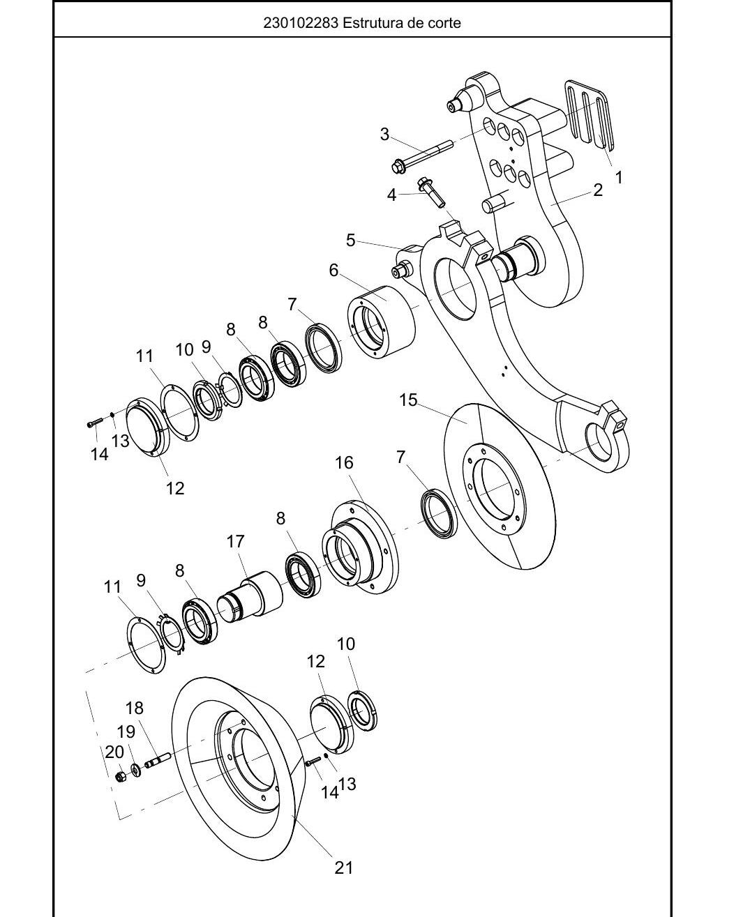 Catálogo de Peças XD103 XCMG Rolo Compactador Tandem - página estratégica 2