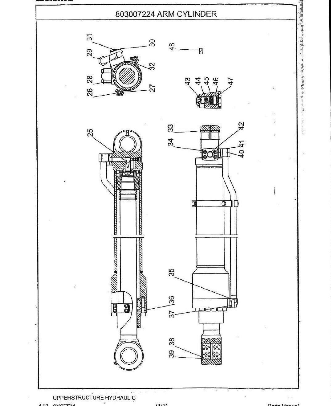 Catálogo de Peças XE135B XCMG Escavadeira Hidráulica - página estratégica 1