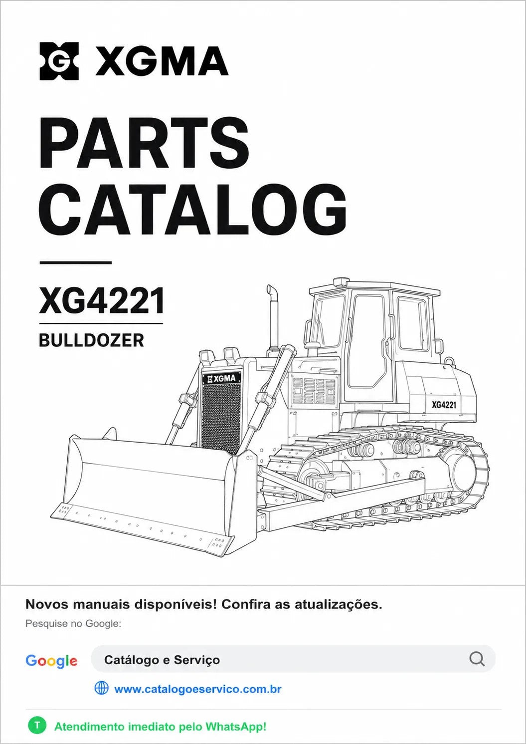 Catálogo de Peças XG4221 XGMA Trator de Esteiras