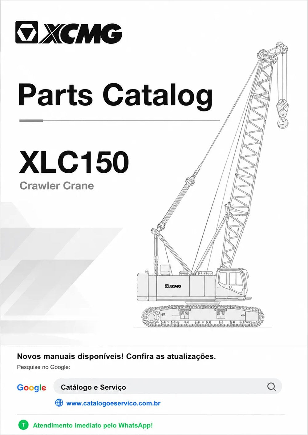 Catálogo de Peças XLC150 XCMG Guindaste de Esteiras