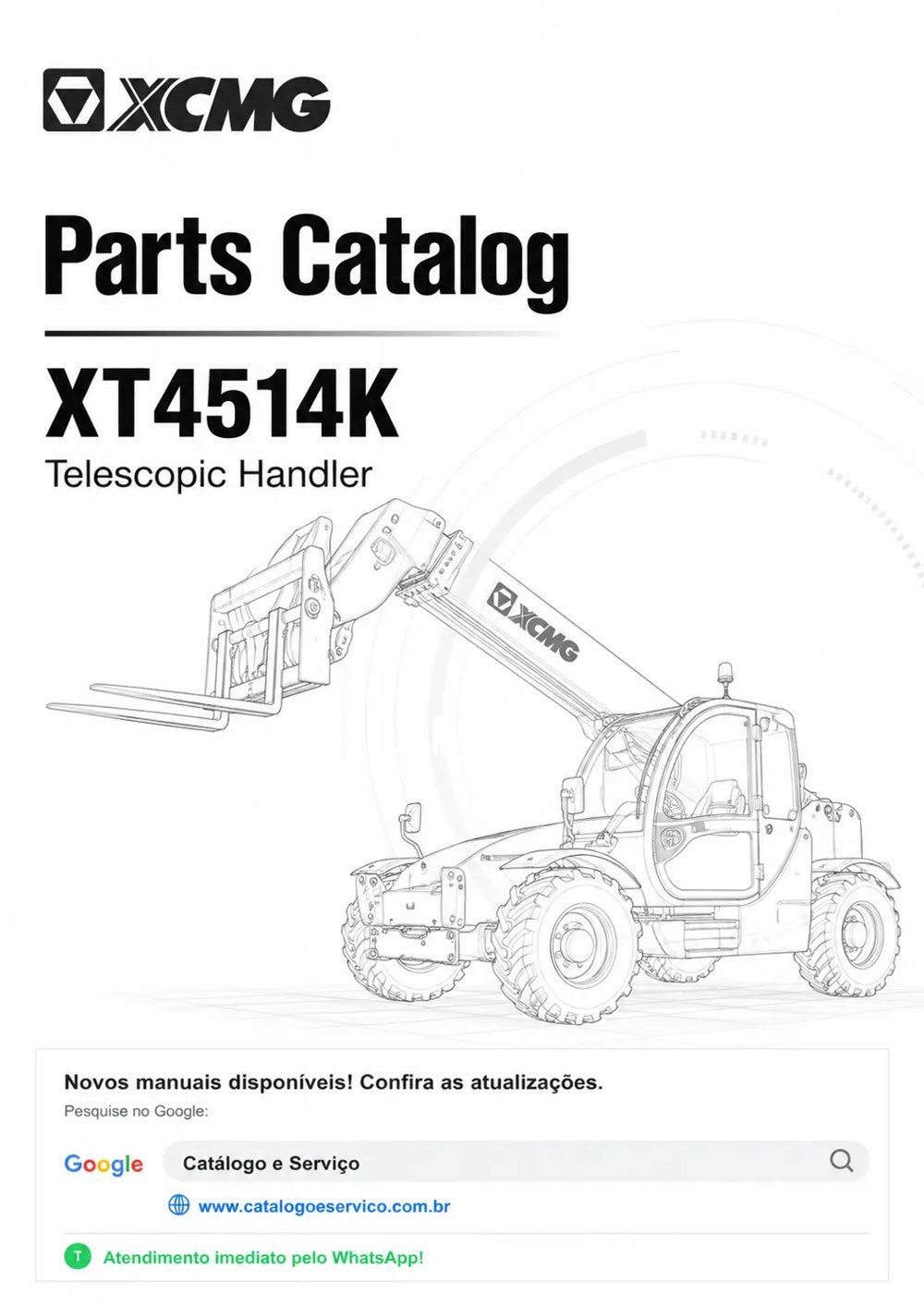 Catálogo de Peças XT4514K XCMG Manipulador Telescópico