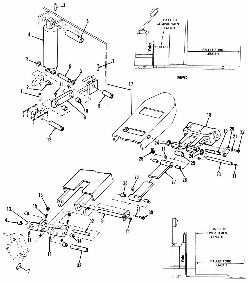 Catálogo de Peças Yale MPW MPE MPC MLW MLE 4000 a 8000 lb — página interna 4