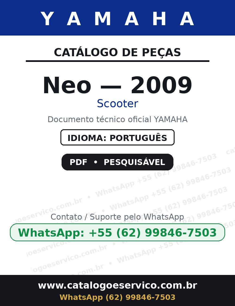 YAMAHA Neo — 2009 — Catálogo de Peças