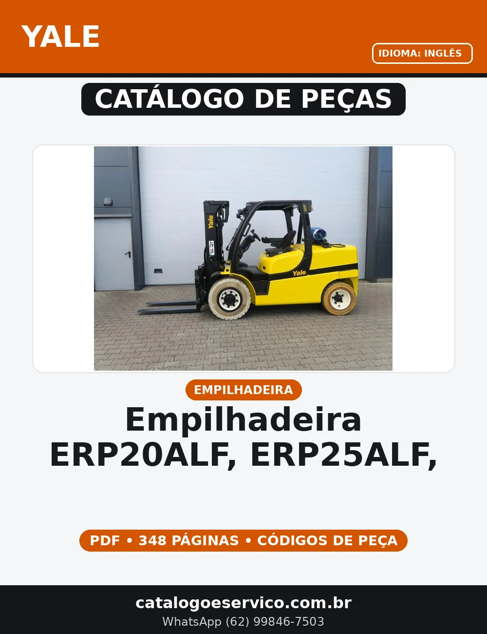 CATALOGO DE PEÇASS EMPILHADEIRA - ERP20ALF, ERP25ALF, ERP30ALF, ERP32ALF (E216) YALE — capa do catálogo de peças
