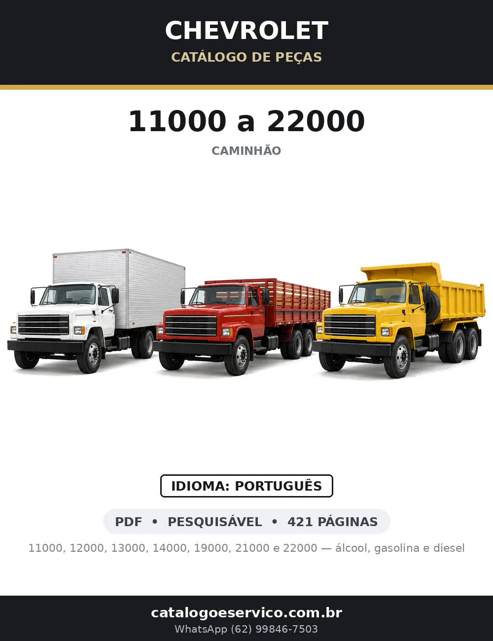 Catálogo de Peças Caminhões Chevrolet 11000 a 22000 1985-1996 — capa