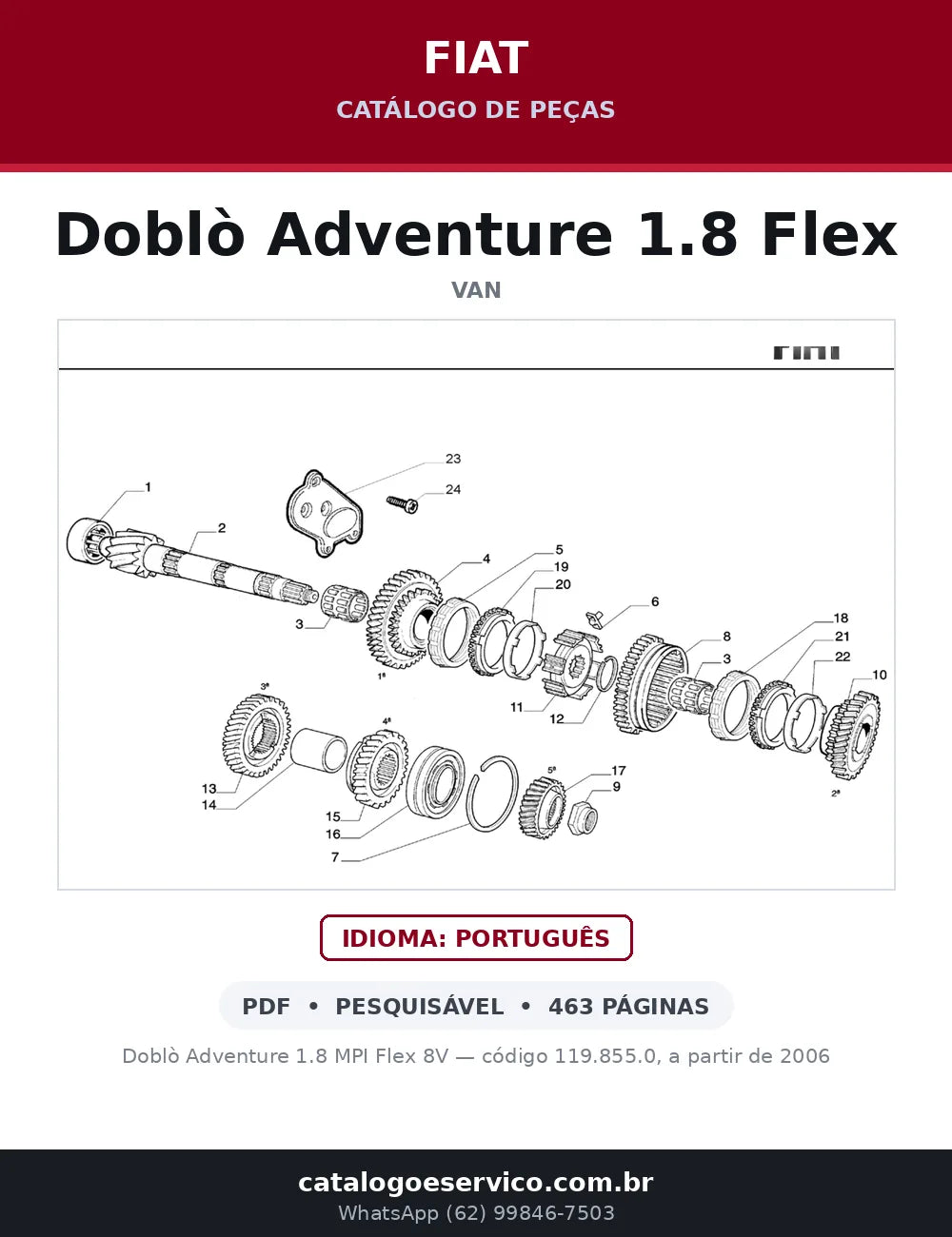 Catálogo de Peças Fiat Doblò Adventure 1.8 Flex (2006-2008) — capa