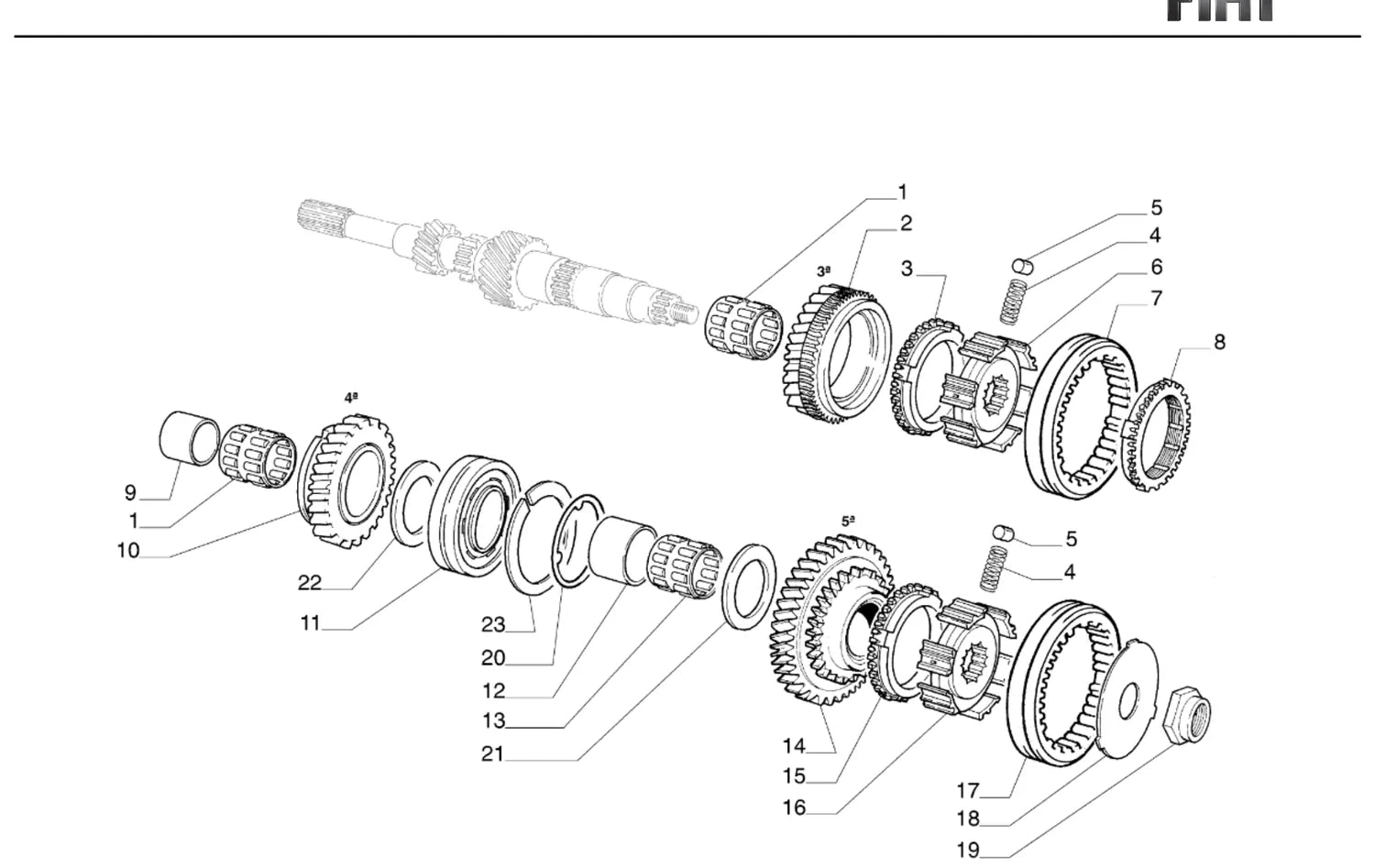Catálogo de Peças Fiat Tempra SW SLX 2.0 8V (1994-1997) — vista explodida 2 (pág. 131 do PDF)