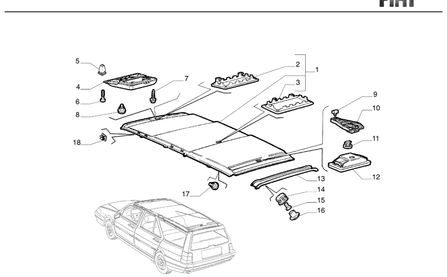 Catálogo de Peças Fiat Tempra SW SLX 2.0 8V (1994-1997) — vista explodida 3 (pág. 402 do PDF)