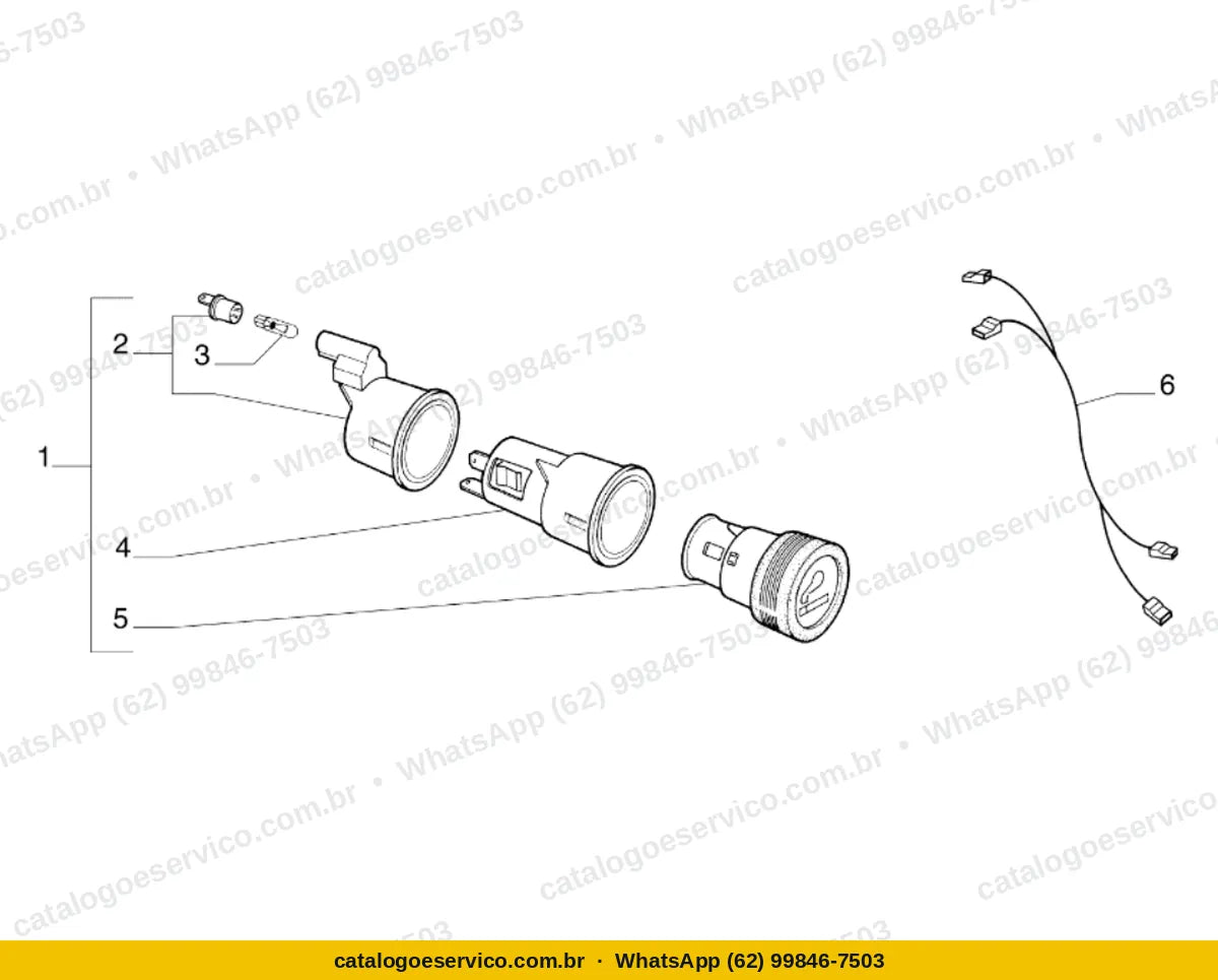 Vista explodida do Catálogo de Peças Fiat Tempra SX 16V 2.0: Painel principal