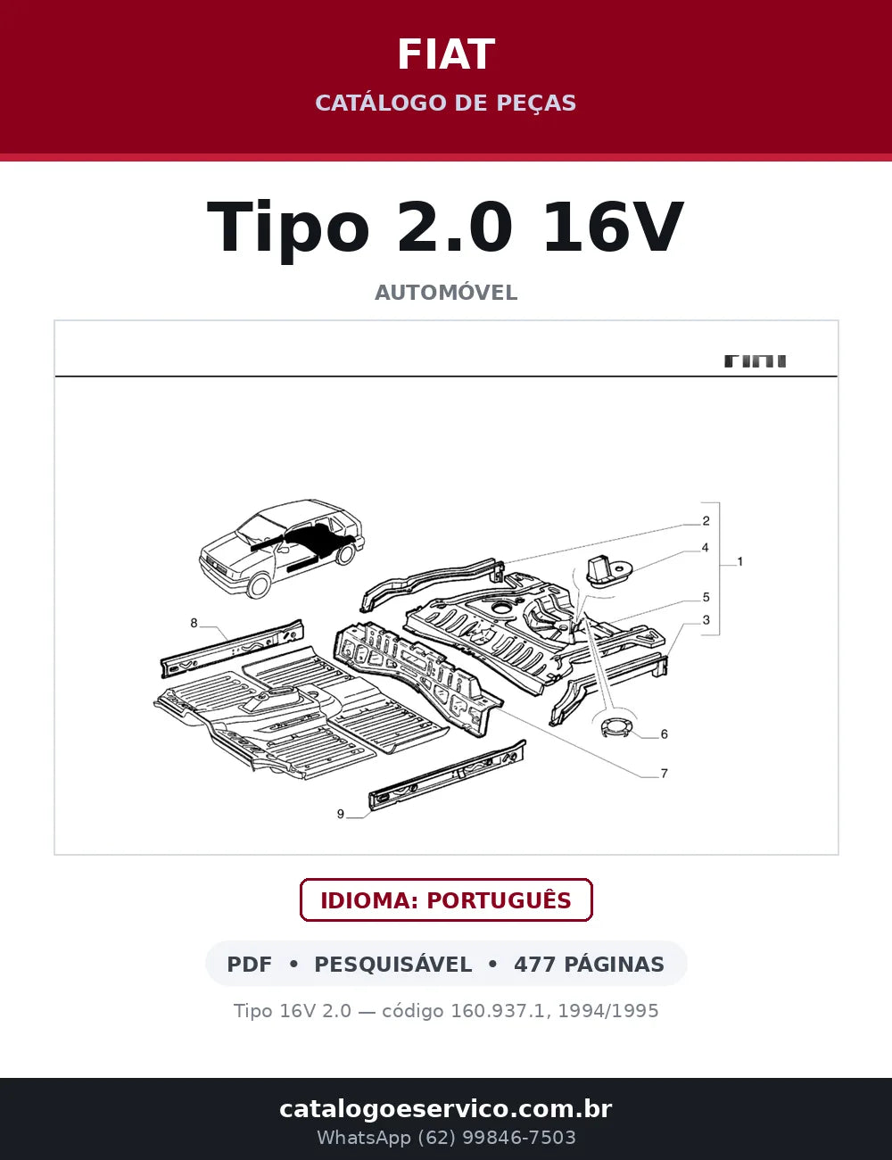Catálogo de Peças Fiat Tipo 2.0 16V (1994-1995) — capa